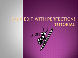 Peer Editing with Perfection! tutorial - Hewlett