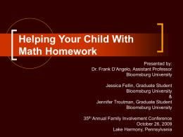 Helping Your Child With Math Homework