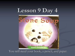 Lesson 9 Day 4