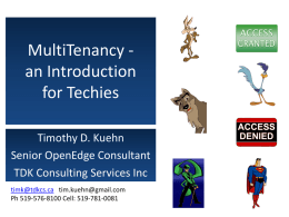 Multi-Tenancy for the Uninitiated Techie
