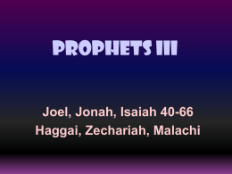 Introduction to Minor Prophets