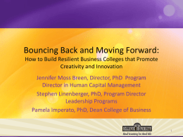 Bouncing Back and Moving Forward:How to Build Resilient