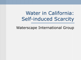 Lecture: Water in California: - Waterscape International Group