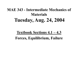 MAE 343 - Intermediate Mechanics of Materials