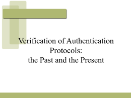 Verification of Authentication Protocols: the Past and the