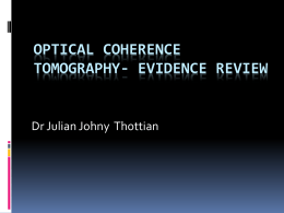 Optical coherence tomography