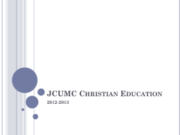 JCUMC Christian Education