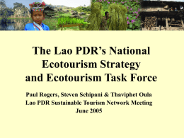 International Tourism and the Ecotourism Sub