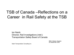 irsc 2009 ppt presentation - International Rail Safety