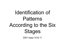 Identification of Patterns According to the Six Stages