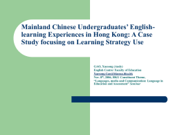 Mainland Chinese Undergraduates’ English