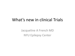 What’s new in clinical Trials
