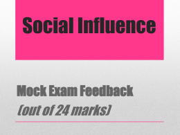 Social Influence - Beauchamp Psychology