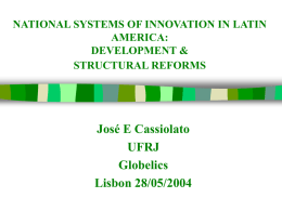 STRUCTURAL REFORMS & NATIONAL SYSTEMS OF INNOVATION IN