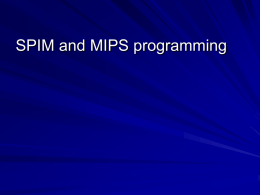 MIPS programming