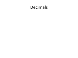Decimals - Qatar University