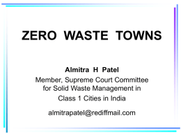 WASTE MANAGEMENT PRACTICES AND POLICY IN INDIA …
