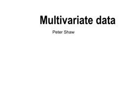 Multivariate stats 1: diversity, MLR