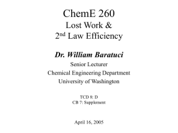 ChemE 260 - Thermodynamics