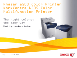 Phaser 6500 Color Printer WorkCentre 6505 Color