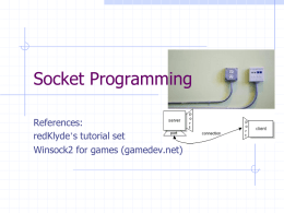 Socket Programming - Tatung University