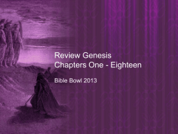 Review Genesis Chapters One