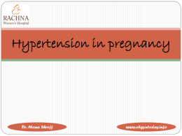 Hypertension in pregnancy