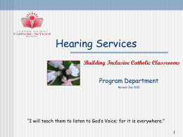 Hearing Services Resource Team
