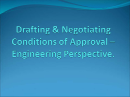 Drafting & Negotiating Conditions of Approval