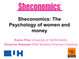 Sheconomics: The Psychology of women and money