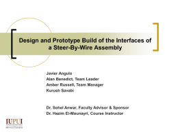 Design and Prototype Build of the Interfaces of a Steer