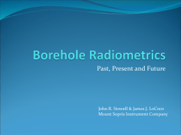 Borehole Radiometrics