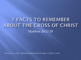 7 Facts about the Cross of Christ