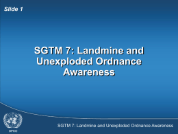 SGTM 07 - Landmine and Unexploded Ordnance Awareness