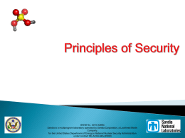 Principles of Security - CSP