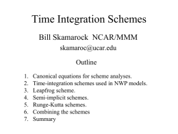 Time Integration Schemes - Constellation Observing System
