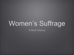 Women’s Suffrage - Home | UC Irvine School of Humanities