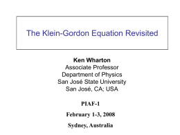 The Klein-Gordon Equation as a time-symmetric