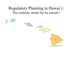 Regulatory Planning in Hawai`i