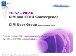 CIM-ETSO Convergence, TC 57 – WG16