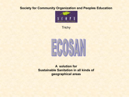 ECOSAN approach to sustainable Sanitation
