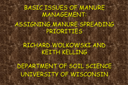 BASIC ISSUES OF MANURE MANAGEMENT: ASSIGNING …