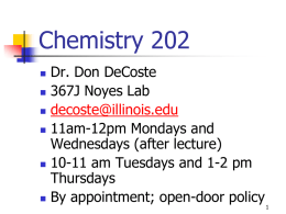 Chemistry 100 - University of Illinois at Urbana–Champaign