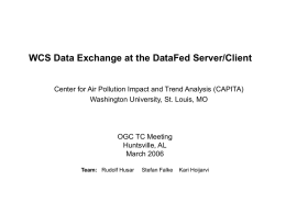 WCS Data Exchange at the DataFed Server/Client