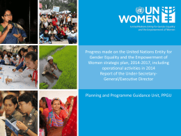 PowerPoint template with UN Women branding