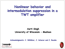 Nonlinear behavior and intermodulation suppression in a