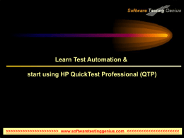 Learn Test Automation & QTP