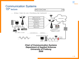 Communication Systems 14th lecture - Electures