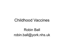 New Childhood Vaccines