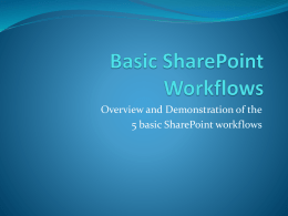 Basic SharePoint Workflows - Home